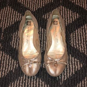 Anne Klein gold flats!!